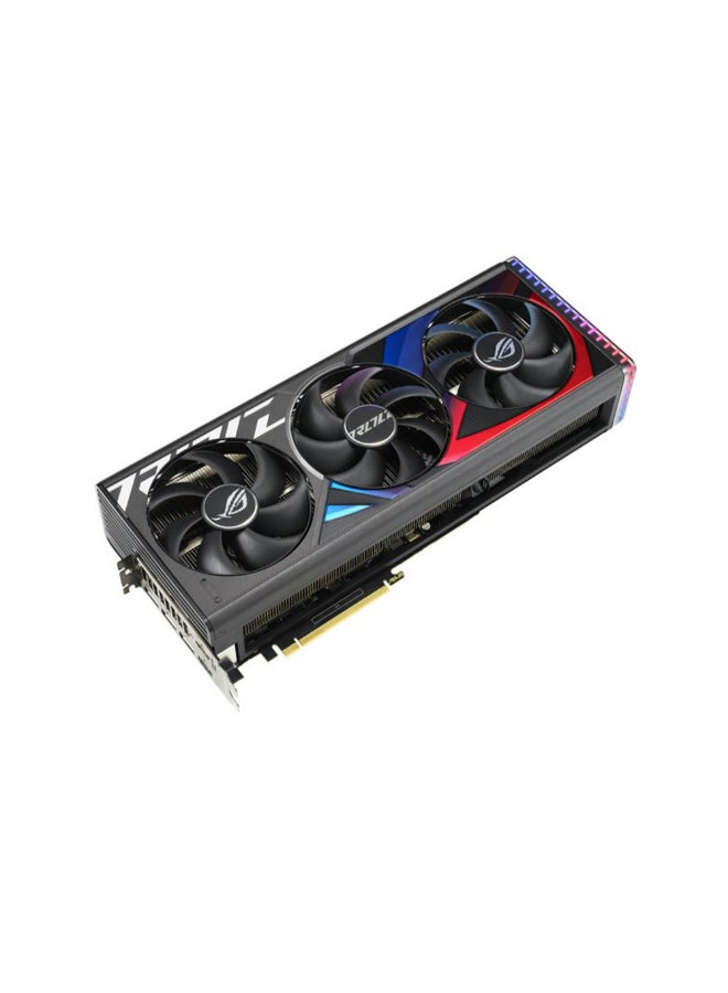 ASUS - ROG Strix GeForce RTX 4080 SUPER OC Edition Graphics Card, 16GB GDDR6X 256-Bit Memory, 2640 MHz Boost Clock, 23 Gbps Memory Speed, 10240 CUDA Cores, PCI Express 4.0 | 90YV0KB0-M0NA00 Grey - Image 1