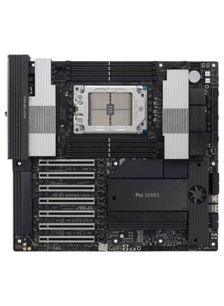 Pro WS TRX50-SAGE Wi-Fi Motherboard, AMD sTR5 Socket, Supports AMD Ryzen™ Threadripper™ PRO 7000 WX-Series & Ryzen™ 7000 Series, PCIe 5.0 x16, 10Gb Ethernet, Wi-Fi 7, DDR5 ECC Registered Memory (Up to 1TB), 3 M.2 Slots, SATA 6Gb/s, Intel 2.5Gb Ethernet, Dual 8-Pin Power Connectors, Dual PCIe 5.0 x16, USB 20Gbps, Active VRM Cooling, IPMI Support, CEB Form Factor | 90MB1FZ0-M0EAY0 Grey, Black - pnsku/N70043933V/45/_/1706937494/531d9e42-7daf-43b0-8232-9fc1f2fb09bc