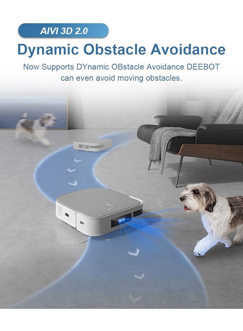 Deebot X2 Omni Wet and Dry Robot Vacuum Cleaner and Mop with Auto Empty and Auto Clean Station, Powerful 8000Pa Suction with 15mm Auto Lift Mopping, LIDAR and Hot Water Mop Washing 4 L 0.01 W ‎X2 OMNI White - pnsku/N70043947V/45/_/1707119727/0ec92b63-8917-46a5-a2d2-c8adb9b411dc