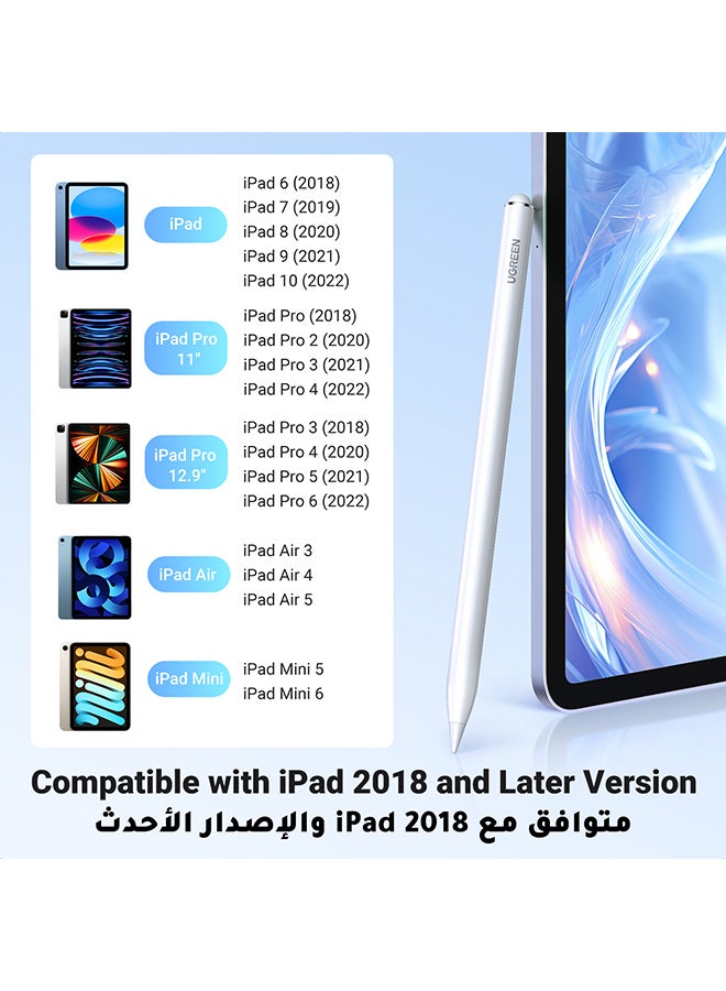 قلم ايباد ستايلس مع شحن سريع USB-C، وحساسية للإمالة، وقلم نشط بشاشة LED للطاقة، وقلم رصاص آيباد عالمي متوافق مع iPad 2018-2022، وiPad Pro, Air And Mini - pnsku/N70044013V/45/_/1715714301/c561577e-6e96-4d5b-a40e-0ca047f492d0