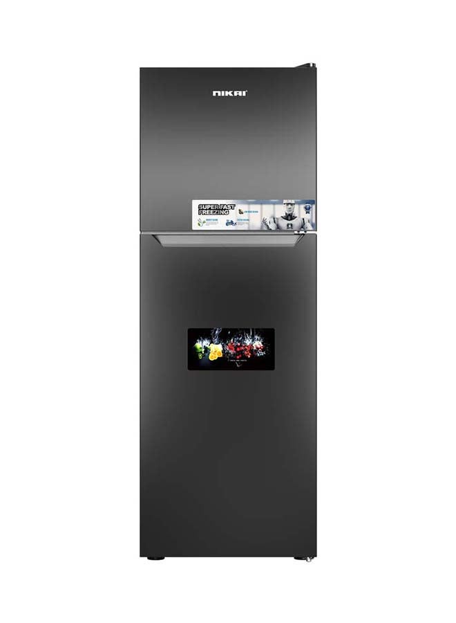 NIKAI 410L Gross/ 243L Net, No-Frost Double Door Refrigerator with Vegetable Crisper & Adjustable Glass Shelves, Temperature Control, Lock And Key, CFC Free, Silent Operation, Energy Saving R600A, Best For Home, Office & Hotels NRF410FSS Grey - Image 2