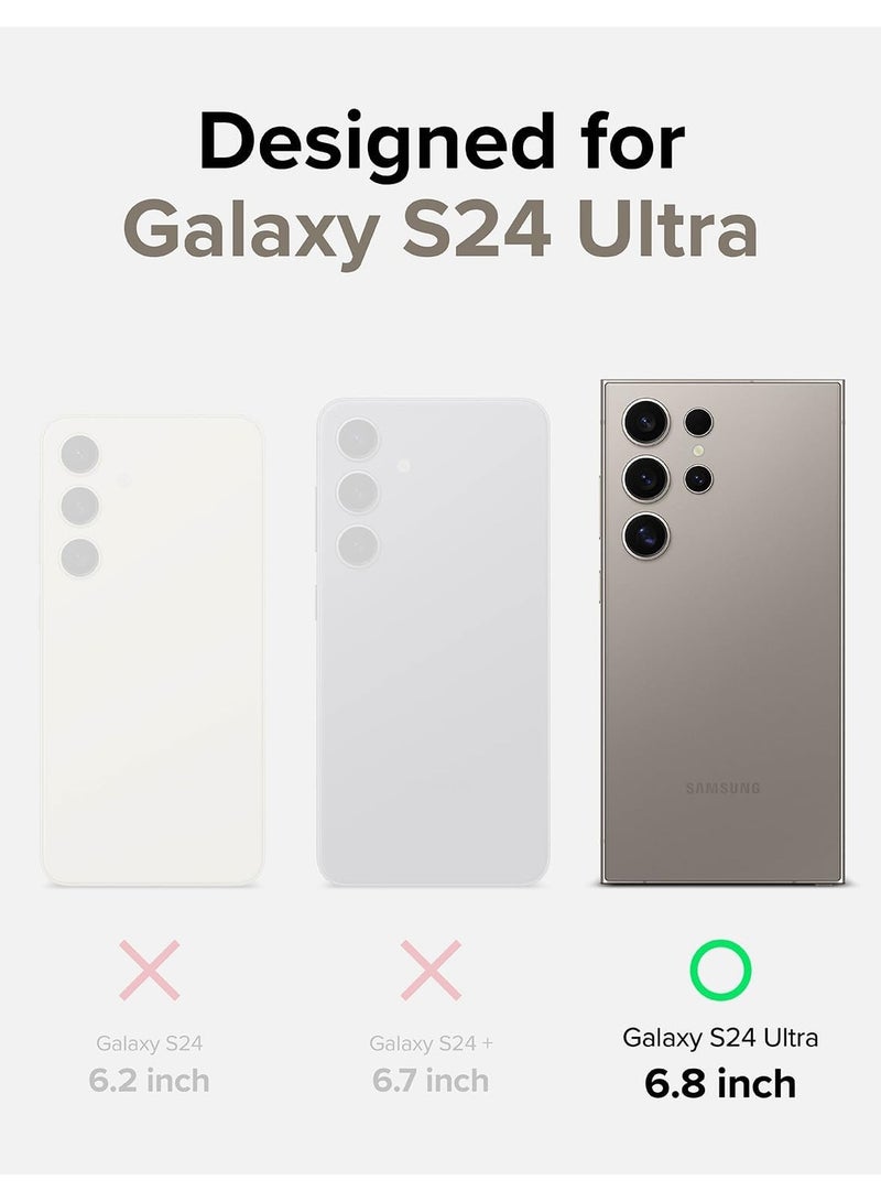 Fusion-X Compatible With Samsung Galaxy S24 Ultra 5G Case (2024), Clear Hard Back Cover Shockproof Protective Bumper Phone Cover for S24 Ultra Black