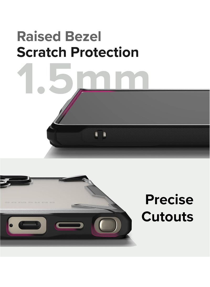 Ringke Fusion-X Compatible With Samsung Galaxy S24 Ultra 5G Case (2024), Clear Hard Back Cover Shockproof Protective Bumper Phone Cover for S24 Ultra Black  - Image 2