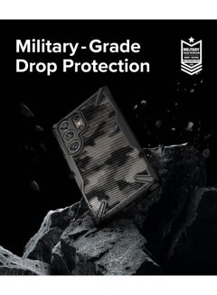 Ringke Fusion-X Compatible With Samsung Galaxy S24 Ultra 5G Case (2024), Clear Hard Back Cover Shockproof Protective Bumper Phone Cover For S24 Ultra Camo Black  - Image 5