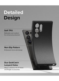 Ringke Onyx Compatible With Samsung Galaxy S24 Ultra Case Cover Rugged Flexible Durable Anti-Slip TPU Protection Shockproof Samsung S24 Ultra Back Cover Black  - Image 3