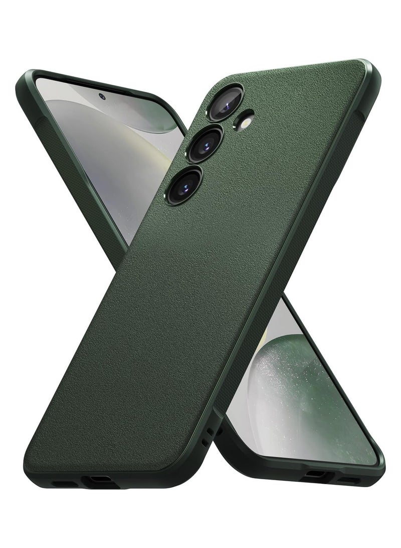 Ringke Onyx Compatible With Samsung Galaxy S24 5G Case (2024), Rugged Shockproof Non-Slip TPU Slim Thin Phone Cover For Galaxy S24 Dark Green  - Image 1