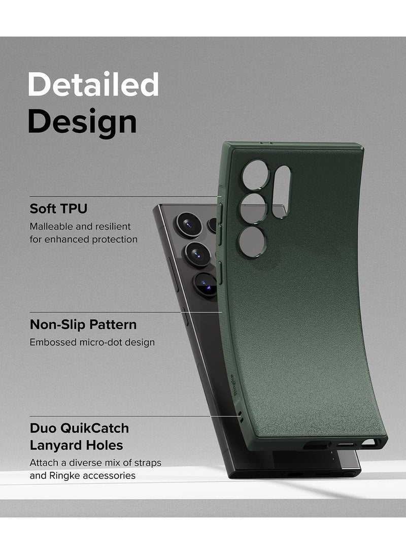 Ringke Onyx Compatible With Samsung Galaxy S24 Ultra Case Cover Rugged Flexible Durable Anti-Slip TPU Protection Shockproof Samsung S24 Ultra Back Cover Dark Green - Image 3