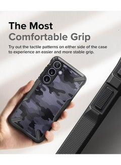 Ringke Fusion-X Case Compatible With Samsung Galaxy S24 Plus 5G Case (2024), Clear Hard Back With Shockproof Protective Bumper Phone Cover for S24 Plus Camo Black  - Image 5
