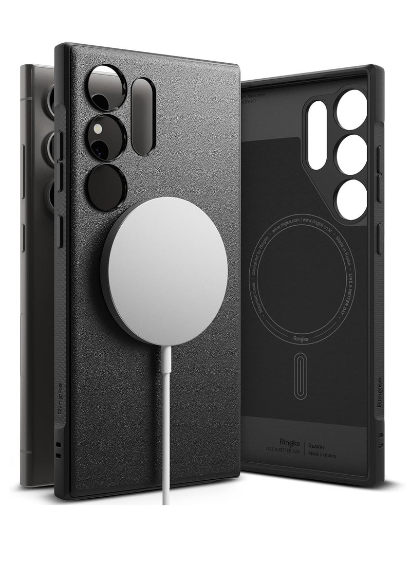 Ringke Onyx Magnetic Compatible With Samsung Galaxy S24 Ultra Case Cover Powerful Magnetic Military-Grade Protection TPU Shockproof Rugged Bumper Full Protection Samsung S24 Ultra Back Cover Black - Image 1