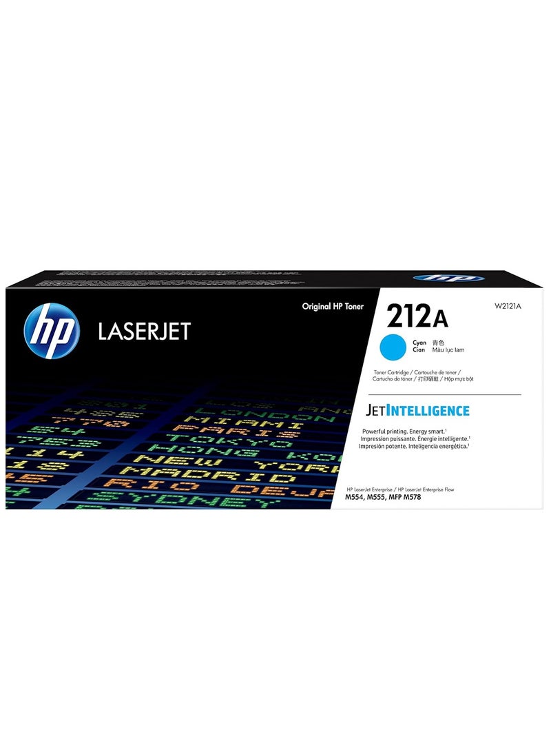 HP 212A Original LaserJet Toner Cartridge, W2121A CYAN  - Image 1