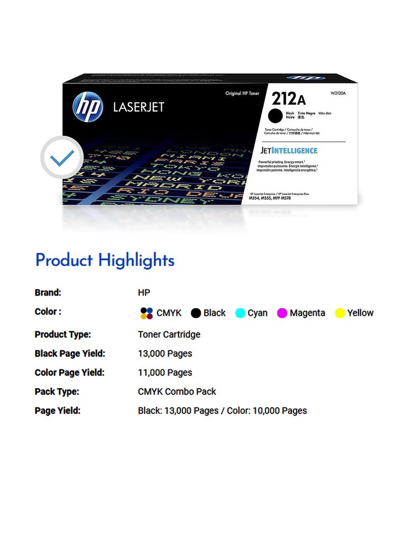 HP 212A Original LaserJet Toner Cartridge, W2121A CYAN  - Image 3