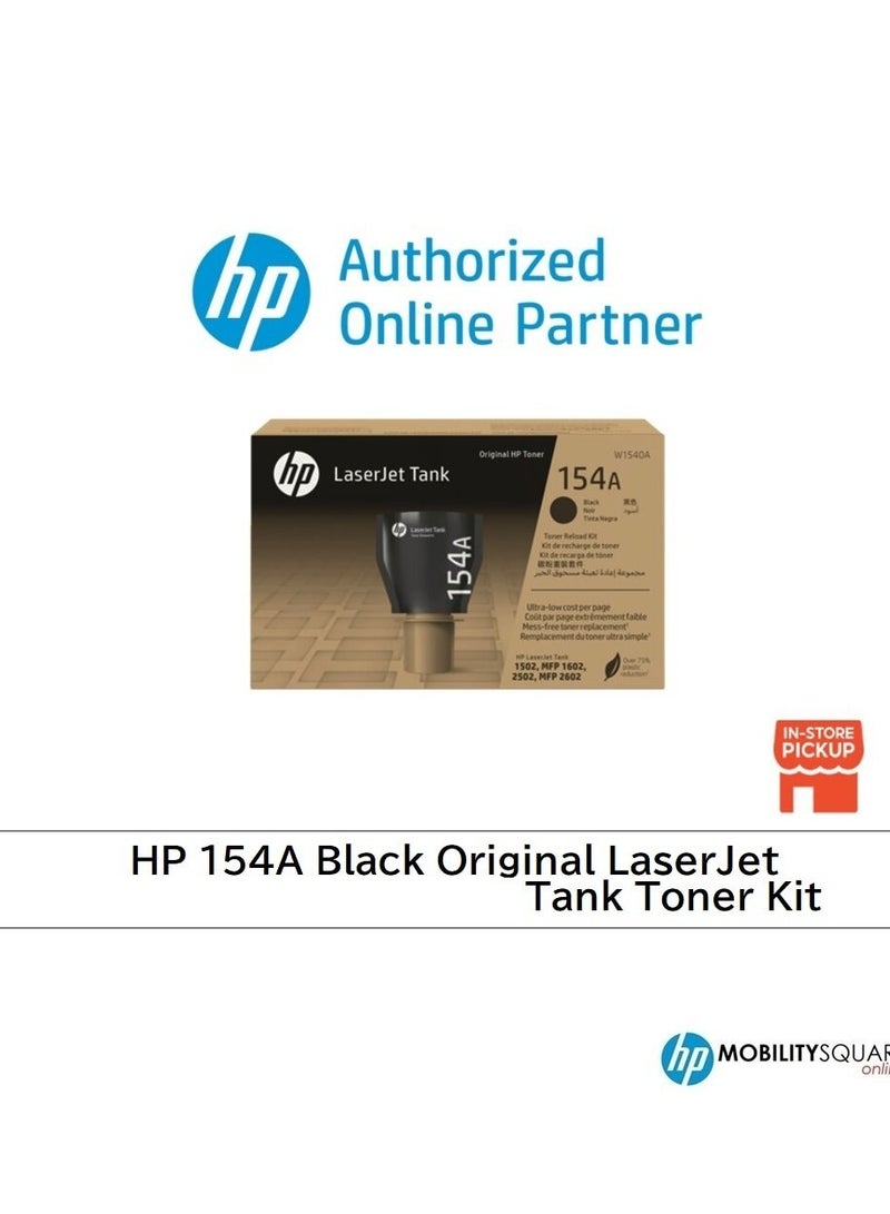 HP - 154A Original LaserJet Tank Toner Reload Kit W1540A Black - Image 1