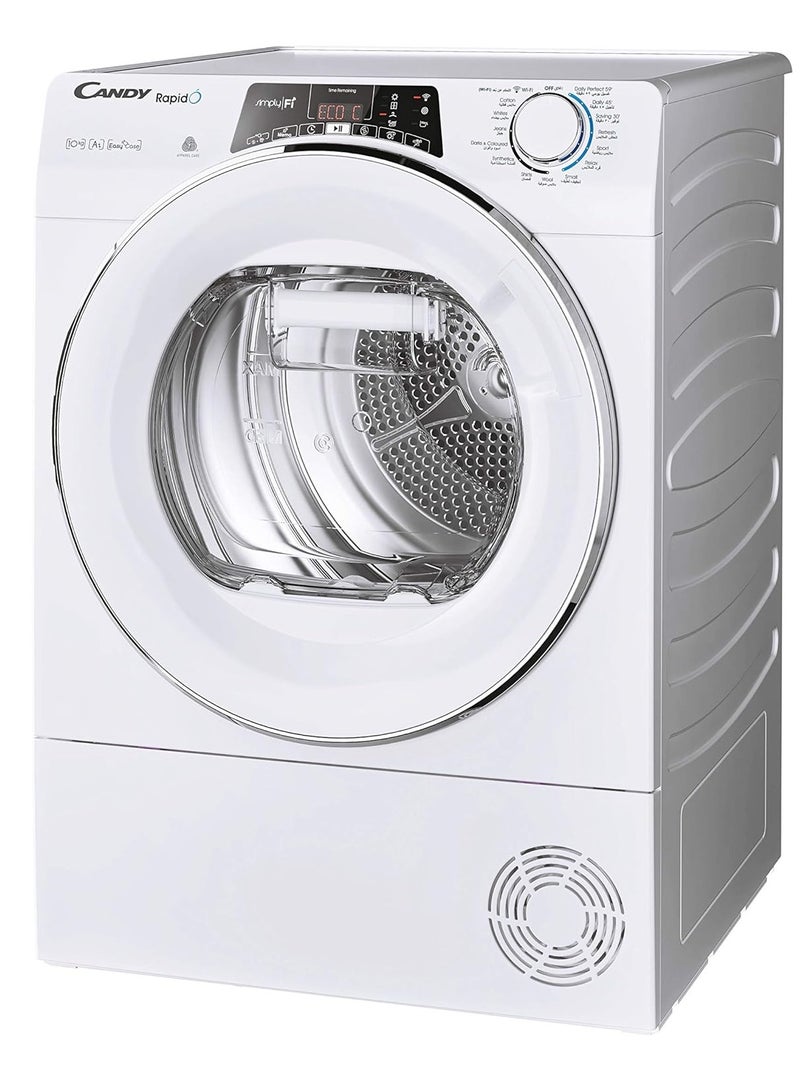 كاندي Rapido 10KG Condensor Dryer - HeatPump - Clothes Dryers - WiFi+BT ROH10A2TCE-19 White  - Image 2