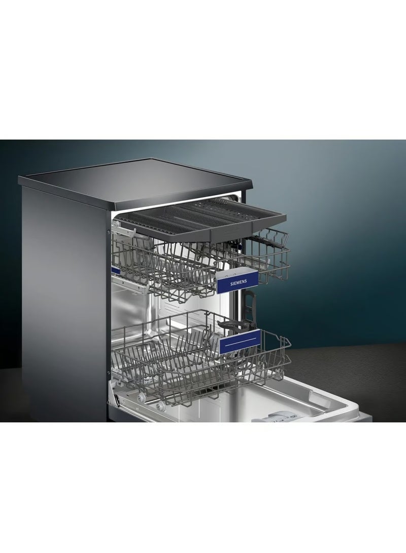 SIEMENS iQ300 Free-Standing Dishwasher, 60 Cm, 6 Washing Programs SN23HC65MM Black  - Image 3
