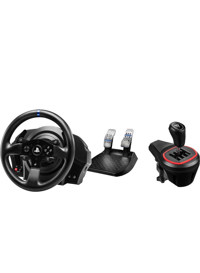 عجلة Thrustmaster T300 RS مع إضافة ناقل الحركة TH8S، ناقل حركة 8 تروس لعجلة السباق - عجلة السباق إصدار Gran Turismo (PS5، PS4، الكمبيوتر الشخصي) - pnsku/N70044218V/45/_/1707114646/483cce86-4a4f-4455-82e1-18c5b9545db1