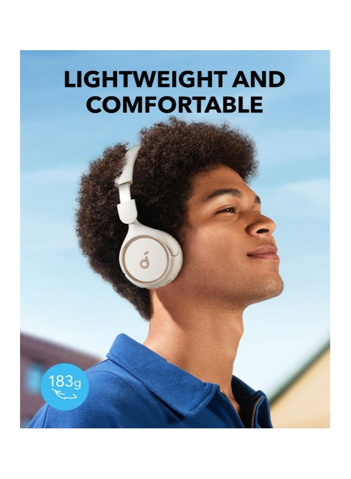 Soundcore H30i Wireless On-Ear Headphones, Foldable Design, Pure Bass, 70H Playtime, Bluetooth 5.3, Lightweight and Comfortable, App Connectivity, Multipoint Connection White - Image 4