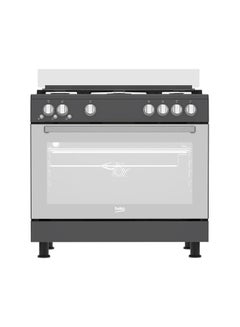 Beko Freestanding Cooker and oven (fan assisted gas, 90 cm) GGR 15115 DX NA black  - Image 1