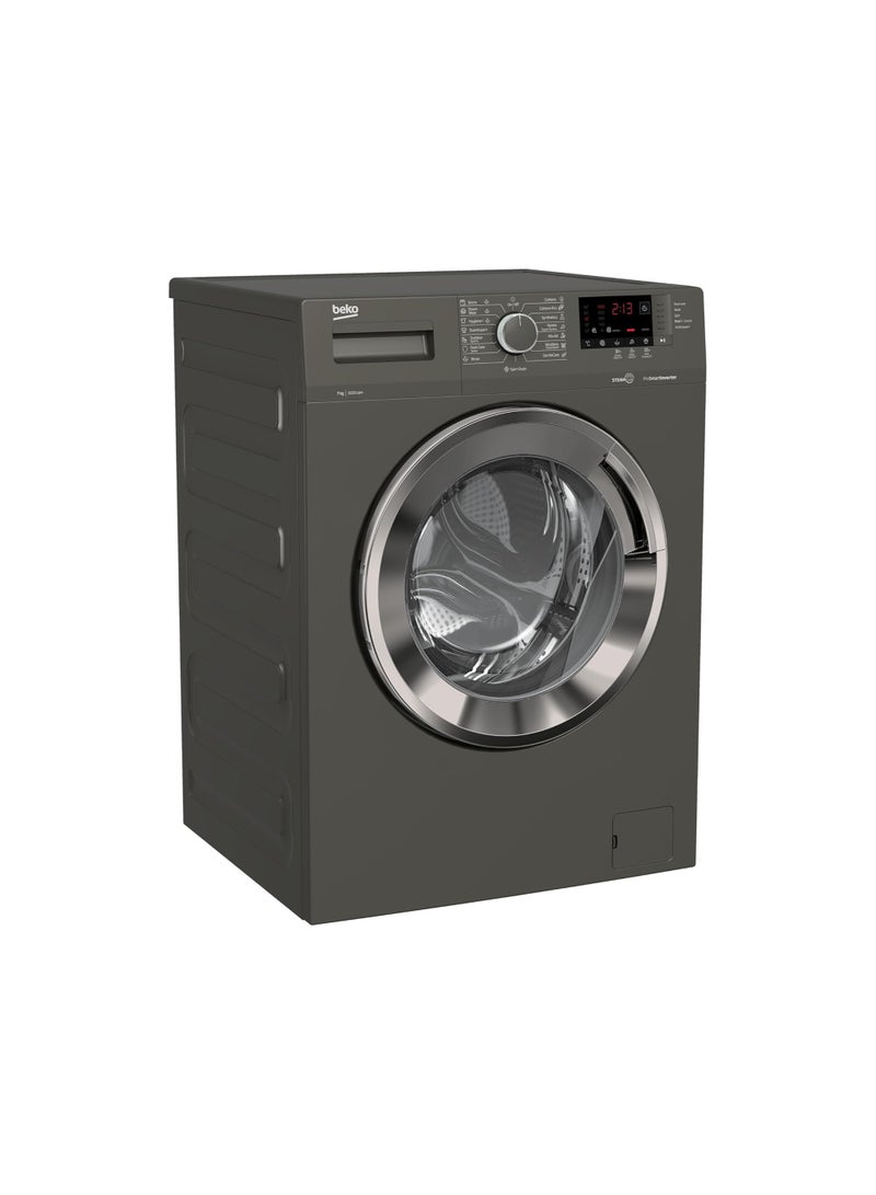 Beko Washing Machine Full Automatic, Digital, 8 KG, 1200 rpm, Pro Smart Inverter & Steam Cure WTV 8 kg WTV 8612 XMCI2 silver  - Image 2