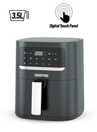 Digital Air Fryer With Vortex Air Frying Technology/Digital Display, Multiple Function/1-60 Min Timer, Temperature 50-200 Degree Celsius/10 Preset Programs, Ideal For Fries, Steak, Chicken, Cake, Meat, Bread 3.5 L 1400 W GAF6107Q Black/Silver - pnsku/N70044231V/45/_/1739808178/70544da8-1ad5-417b-bcd1-1c3f2f6c2f74
