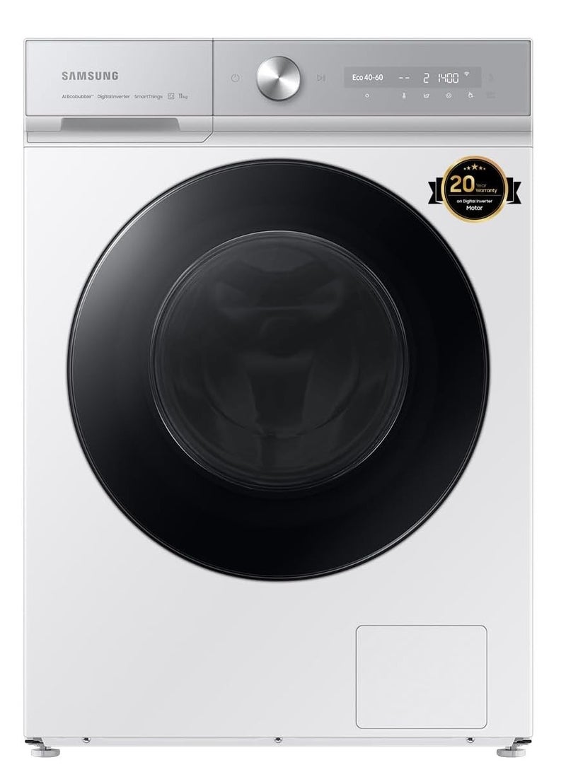 Samsung Front load Washer With AI Ecobubble 75 kg WW11BB904DGHGU White - Image 1