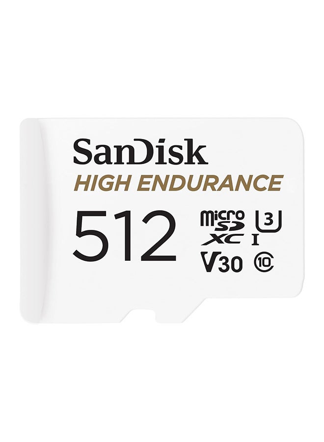 Sandisk - High Endurance Video Microsdxc Card With Adapter For Dash Cam And Home Monitoring Systems - C10, U3, V30, 4K Uhd, Micro Sd Card - Sdsqqnr-512G-Gn6Ia 512 GB - Image 1