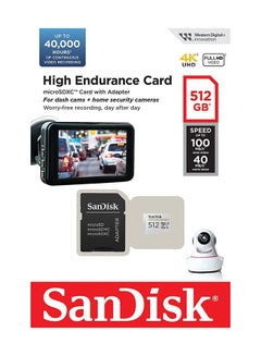 Sandisk High Endurance Video Microsdxc Card With Adapter For Dash Cam And Home Monitoring Systems - C10, U3, V30, 4K Uhd, Micro Sd Card - Sdsqqnr-512G-Gn6Ia 512 GB  - Image 2
