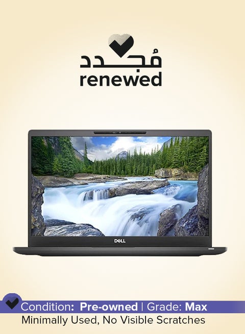 Renewed - Latitude 7300 Notebook With 13.3-Inch HD Display,Core i5- 8365U/8th Gen/Quad-Core/8GB RAM/256GB SSD/Intel HD Graphics/Windows 10 Pro English Black