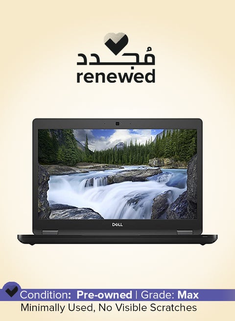 Renewed - Latitude 5490 Notebook With 14-Inch FHD Display,Core i5- 8250U/8th Gen Quad-Core/16GB RAM/256GB SSD/Intel UHD Graphics/Windows 10 Pro English Black