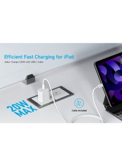 Anker USB C Charger 20W, PIQ 3.0 Durable Compact Fast Charger, for iPhone 13/13 Mini/13 Pro/12, iPhone 14,iPhone 14 Pro Galaxy, Pixel 4/3, iPad/iPad mini White - pnsku/N70044289V/45/_/1707824731/fb96fde4-8343-4f1c-ac36-df7464fabc92