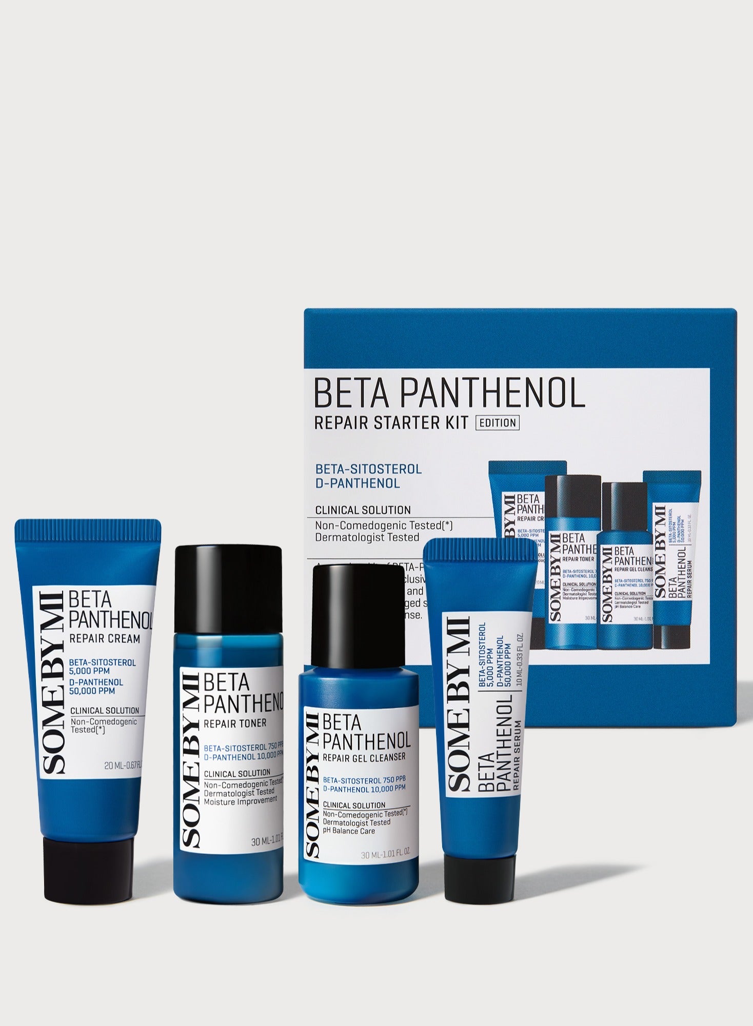 Some by Mi Beta Panthenol Kit "Cleanser 30ml Toner 30ml Serum 10ml Cream 20gm"ml 