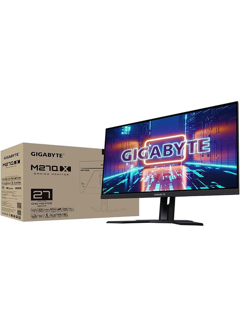 GIGABYTE - M27Q X 27" 240Hz 1440P KVM Gaming Monitor, 2560 x 1440 SS IPS Display, 1ms (MPRT) Response Time, 92% DCI-P3, 1x Display Port 1.4, 2x HDMI 2.0, 2x USB 3.0, 1x USB Type-C Black - Image 1