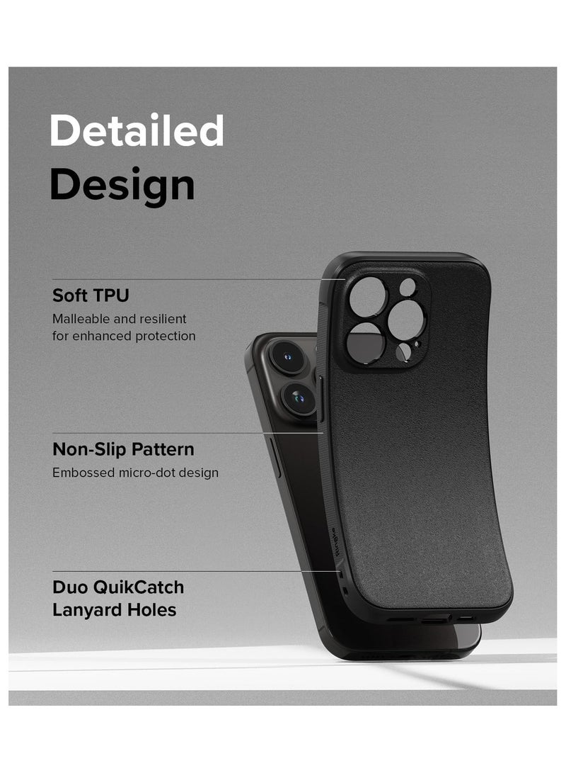 Ringke Onyx Compatible With iPhone 15 Pro Case Cover Rugged Flexible Durable Anti-Slip TPU Protection Shockproof Back Cover Black - Image 5