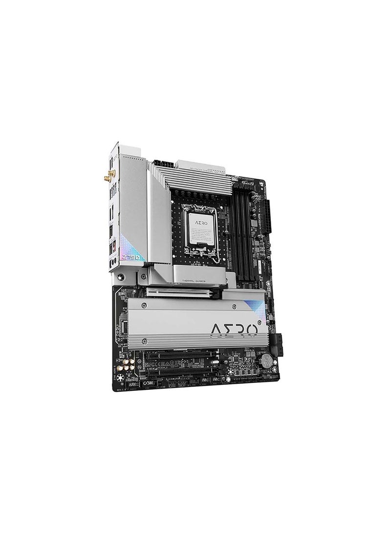 GIGABYTE Z790 AERO G LGA1700 ATX Motherboard, Intel Z790 Chiipset, 4x DDR5 DIMM Up to 192GB Memory, Wi-Fi 6E / 2.5GbE LAN / BT 5.3, 5x M.2, PCIe 5.0, USB 3.2 Gen2x2 Type-C, HDMI / DP Grey  - Image 3