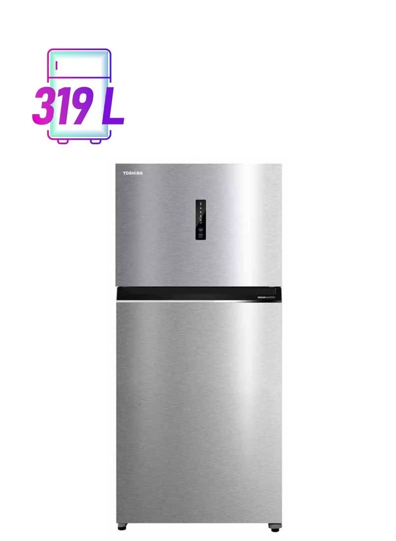 توشيبا ثلاجة 13.8 قدم مكعب فريزر 5.8 قدم مكعب 319 لتر GR-RT730WE-PMU(04) ستانلس ستيل  - Image 1