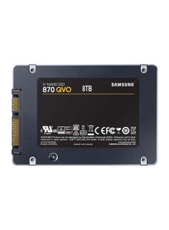 سامسونج 870 QVO Series 8 تيرابايت SATA 2.5 بوصة SSD داخلي، سرعة قراءة تصل إلى 560 ميجابايت/ثانية وسرعات كتابة 530 ميجابايت/ثانية، V-NAND 4bit MLC، 1.5 M MTBF، دعم ذكي  - Image 3