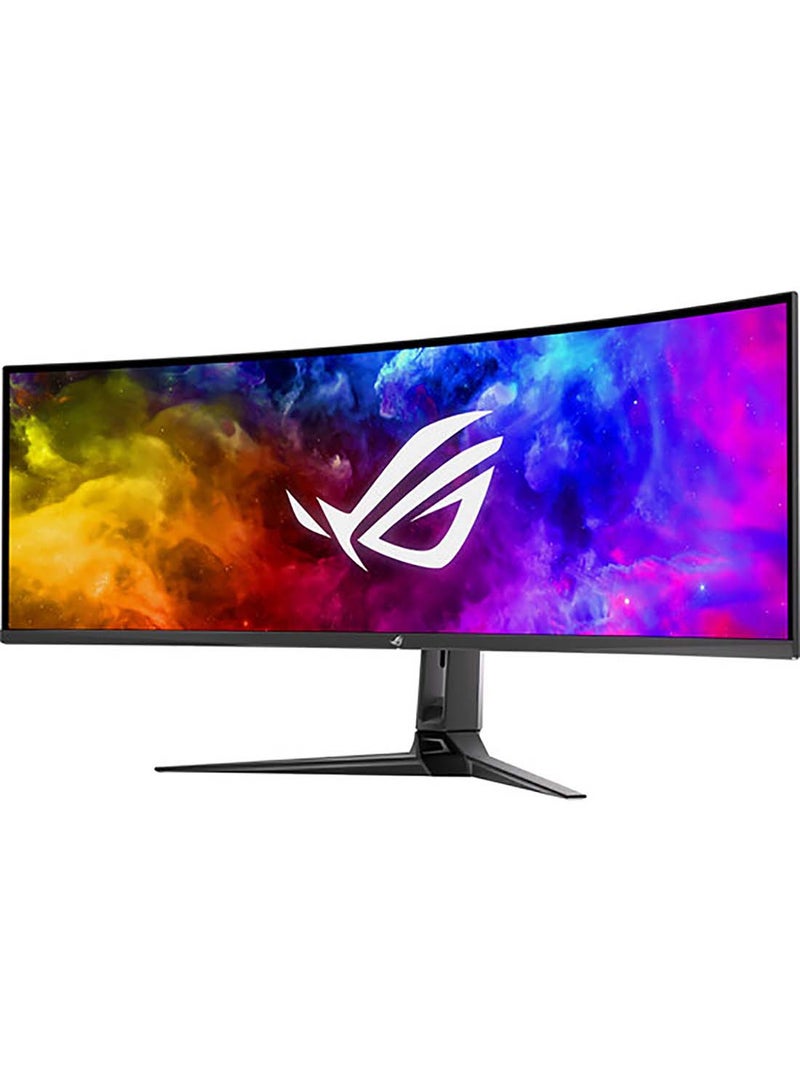 أسوس - شاشة ألعاب ROG Swift OLED مقاس 49 بوصة PG49WCD منحنية فائقة الاتساع، لوحة QD-OLED، 144 هرتز / 0.03 مللي ثانية، FreeSync / G-SYNC، مبدد حرارة مخصص، ROG Smart KVM، 90 وات من النوع C، DP 1.4 DSC /HDMI v2.1 - Image 1