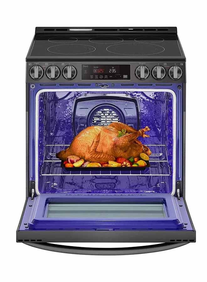 LG - Electric Cooking  Range 5 Ceramic Hobs 76 Cm LSEL6333D Black/Stainless Steel - Image 1
