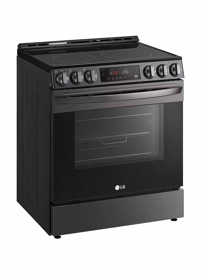 LG - Electric Cooking  Range 5 Ceramic Hobs 76 Cm LSEL6333D Black/Stainless Steel - Image 1