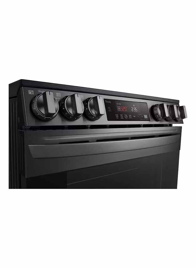 LG - Electric Cooking  Range 5 Ceramic Hobs 76 Cm LSEL6333D Black/Stainless Steel - Image 1