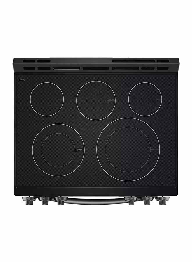 LG - Electric Cooking  Range 5 Ceramic Hobs 76 Cm LSEL6333D Black/Stainless Steel - Image 1
