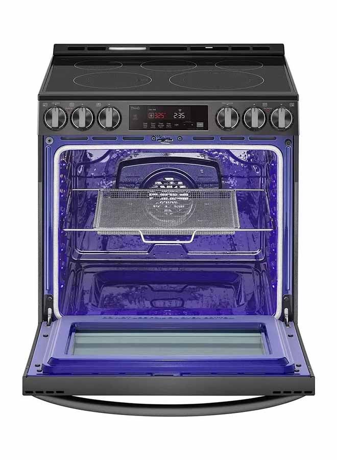 LG - Electric Cooking  Range 5 Ceramic Hobs 76 Cm LSEL6333D Black/Stainless Steel - Image 1