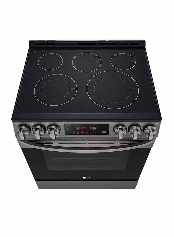 LG - Electric Cooking  Range 5 Ceramic Hobs 76 Cm LSEL6333D Black/Stainless Steel - Image 1