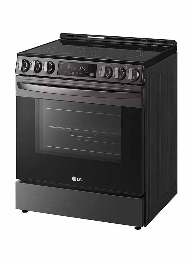 LG - Electric Cooking  Range 5 Ceramic Hobs 76 Cm LSEL6333D Black/Stainless Steel - Image 1