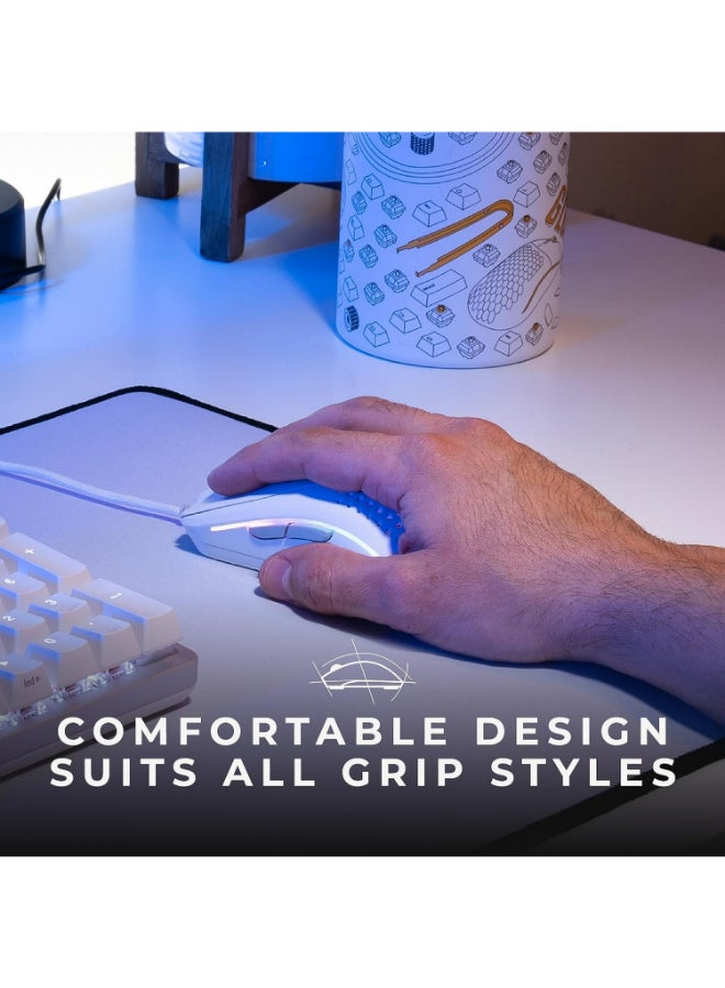 Glorious Model O2 Wired RGB Gaming Mouse, Ultralight 59-gram Weight,  26,000 DPI BAMF 2.0 Sensor, Crisp Switches Rated for 80M Clicks, RGB Lighting, G-Skates Mouse Feet, White | GLO-MS-OV2-MW - Image 2