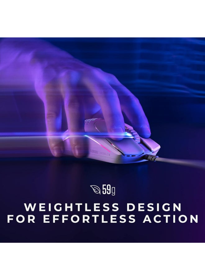 Glorious Model O2 Wired RGB Gaming Mouse, Ultralight 59-gram Weight,  26,000 DPI BAMF 2.0 Sensor, Crisp Switches Rated for 80M Clicks, RGB Lighting, G-Skates Mouse Feet, White | GLO-MS-OV2-MW - Image 3