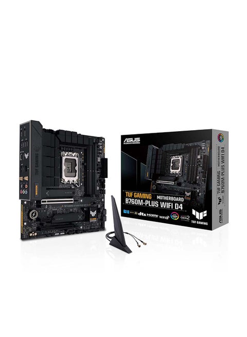 TUF GAMING B760M-BTF WiFi – Intel B760 Chipset (Socket LGA1700) PCIe5 DDR5 Micro ATX Motherboard, 4 x DIMM, Max. 192GB, 1 x DP/ 1 x HDMI, 3 x M.2 slots and 4 x SATA 6Gb/s ports Black
