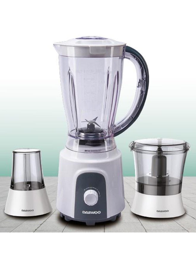 DAEWOO - 3 In 1 Stand Blender, Chopper And Grinder - 2 Years Warranty 400 W DBL-3990 White - Image 1
