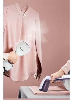 DAEWOO Garment Steamer, Portable Handheld Garment And Fabric Steamer, Stainless Steel Panel With Cloth And Lint Brush- 2 Years Warranty 350 ml 1200 W DGS 8380 Blue  - Image 4