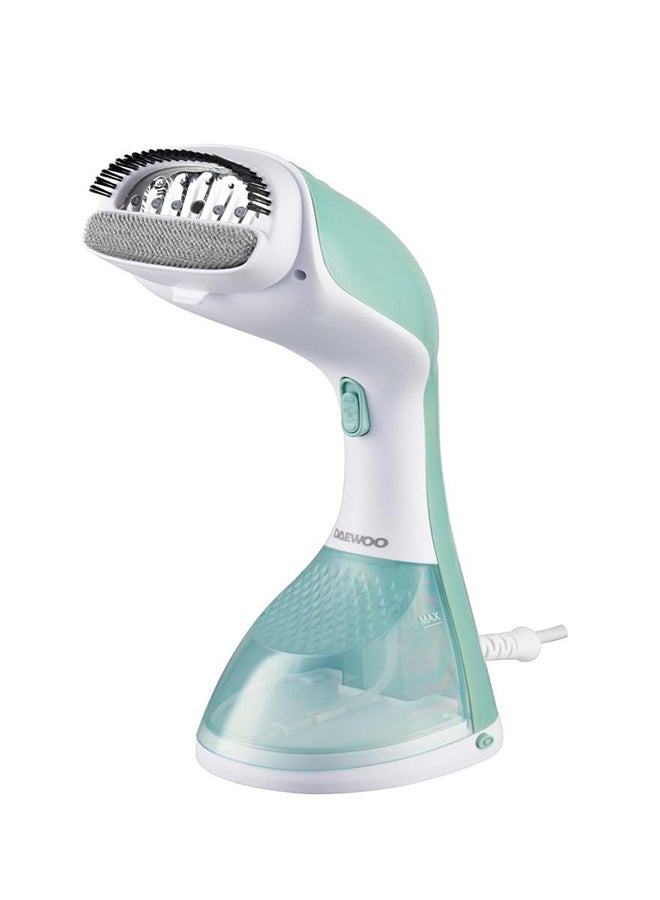 DAEWOO Garment Steamer, Portable Handheld Garment And Fabric Steamer, Stainless Steel Panel With Cloth And Lint Brush- 2 Years Warranty 350 ml 1200 W DGS 8280 Green  - Image 1