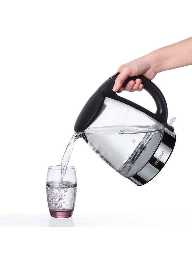 DAEWOO Glass Kettle- 2 Year Warranty 1.7 L 2200 W DEK 1218 Black  - Image 2
